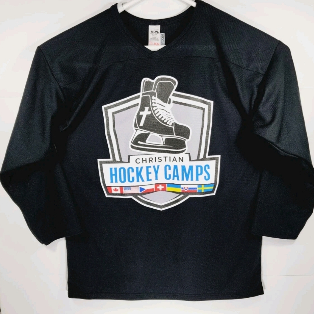 MW Christian Hockey Camps Size Medium Hockey Jersey Black